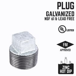 STZ Industries 1-1/2 in. MIP each Galvanized Malleable Iron Plug