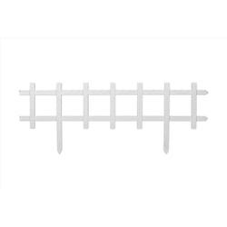 Master Mark Cape Cod Fence 33 in. L X 13.5 in. H Plastic White Decorative Garden Border