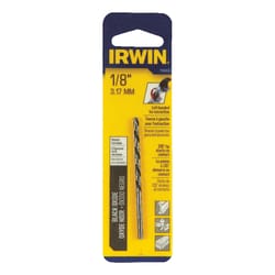 Irwin 1/8 in. X 2-3/4 in. L High Speed Steel Left Hand Drill Bit Round Shank 1 pc