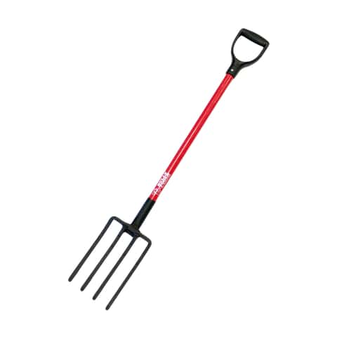 Bully Tools 4 Tine Steel Spading Fork 34 in. Fiberglass Handle Mfr ...