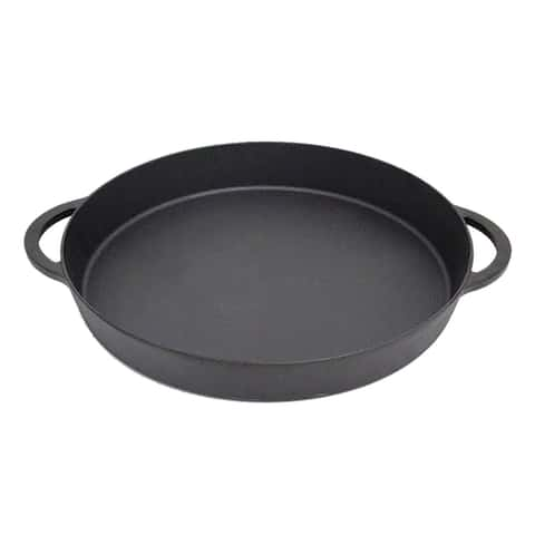 Seasoned 14 FLAMING SKILLET US-ION wrought iron skillet