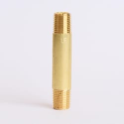 ATC 1/8 in. MPT X 1/8 in. D MPT Yellow Brass Nipple 2 in. L