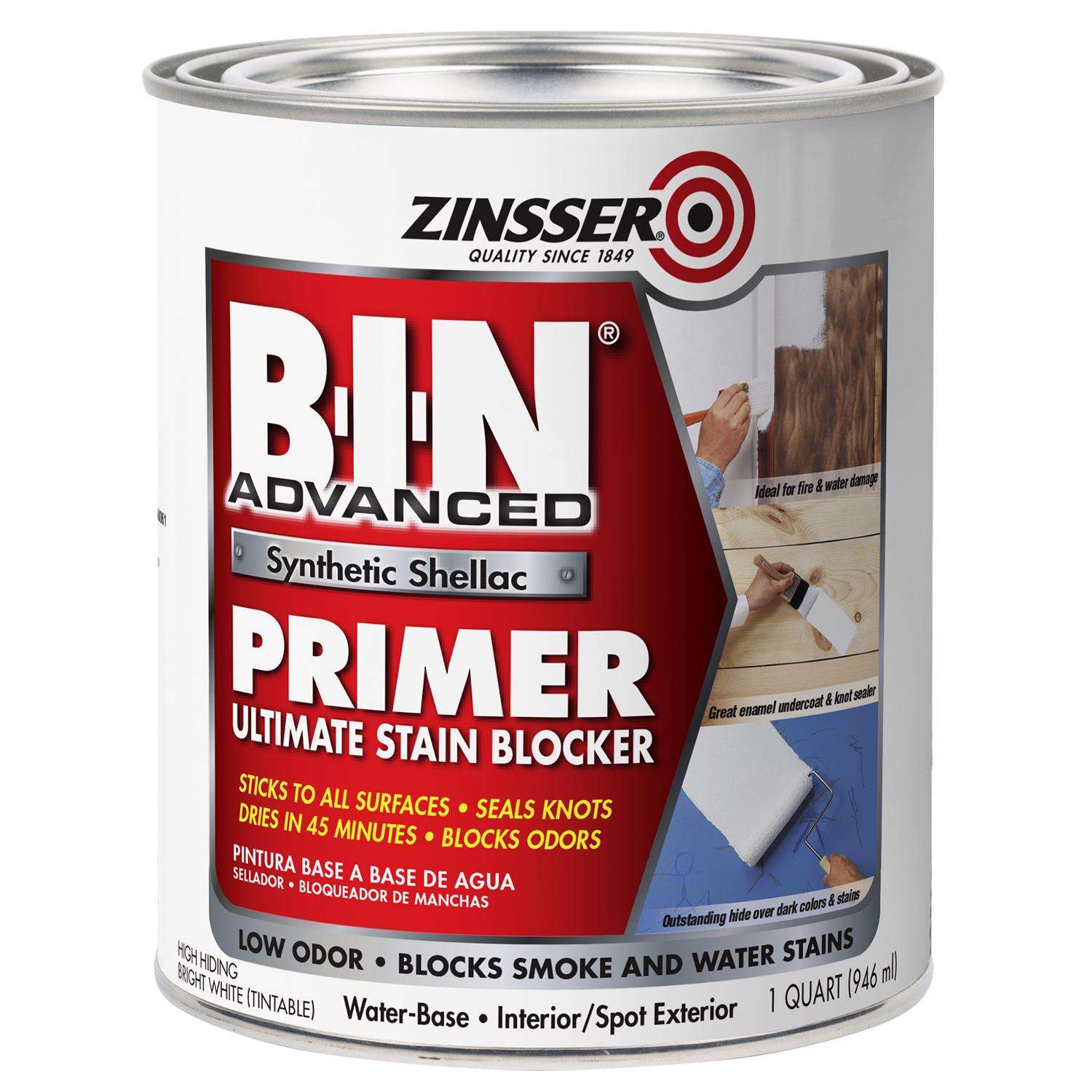 Zinsser BIN Advanced White Primer and Sealer 1 qt Ace Hardware