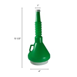 Funnel King Green 13.25 in. H Polyethylene 1.5 qt Funnel