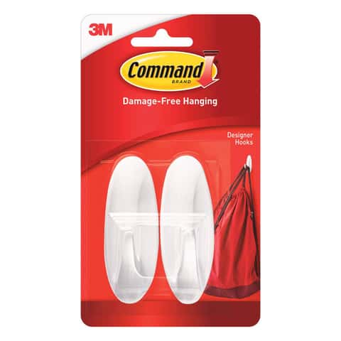 Command Self-Adhesive Small Metallic Hooks Copper Colour - 4 Hooks