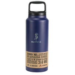 Aquapelli 34 oz Blueprint Blue BPA Free Vacuum Insulated Bottle