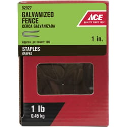 Ace 0.25 in. W X 1 in. L Galvanized Steel Fence Staples 1 lb