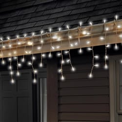 Celebrations LED Mini Cool White 100 ct Icicle Christmas Lights 5.67 ft.