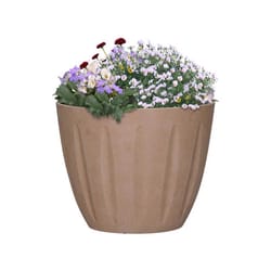 L&G Solutions 10 in. H X 12 in. W X 12 in. D X 12 in. D Polyresin Spritzer Planter Terracotta