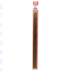 K&S 0.032 in. X 3/4 in. W X 12 in. L Brass Metal Strip K&S 0.032 in. X 3/4 in. W X 12 in. L Brass Metal Strip