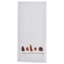 Karma White Cotton Pinecone Tea Towel 1 pk