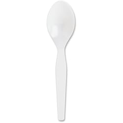 Genuine Joe White Plastic Disposable Spoon