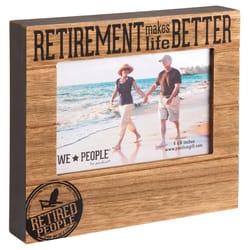 Pavilion We People Natural Black/Brown MDF Picture Frame 1.75 in. H X 8.75 in. W