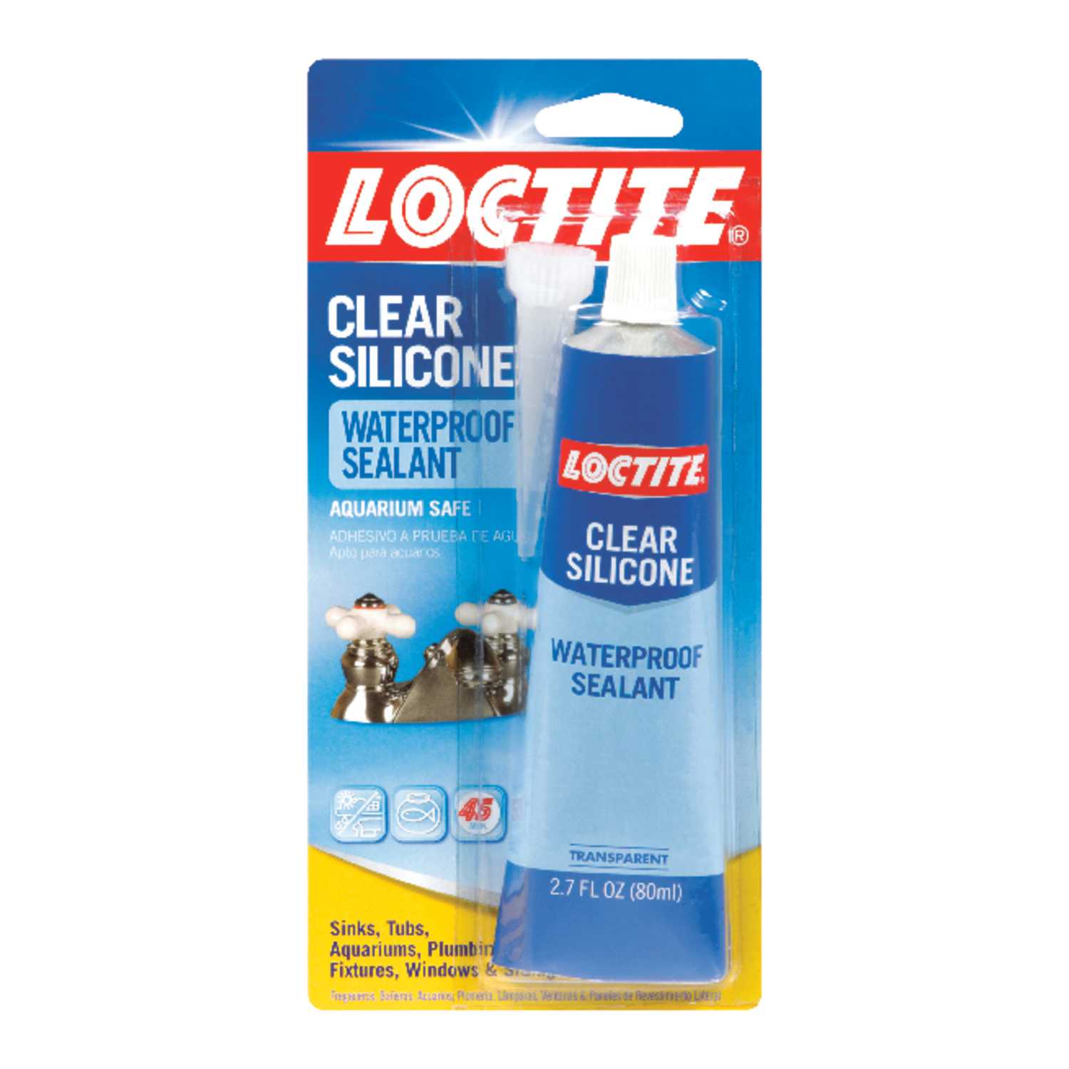 Loctite Clear Silicone Medium Strength Liquid Waterproof Sealant 2.7 oz
