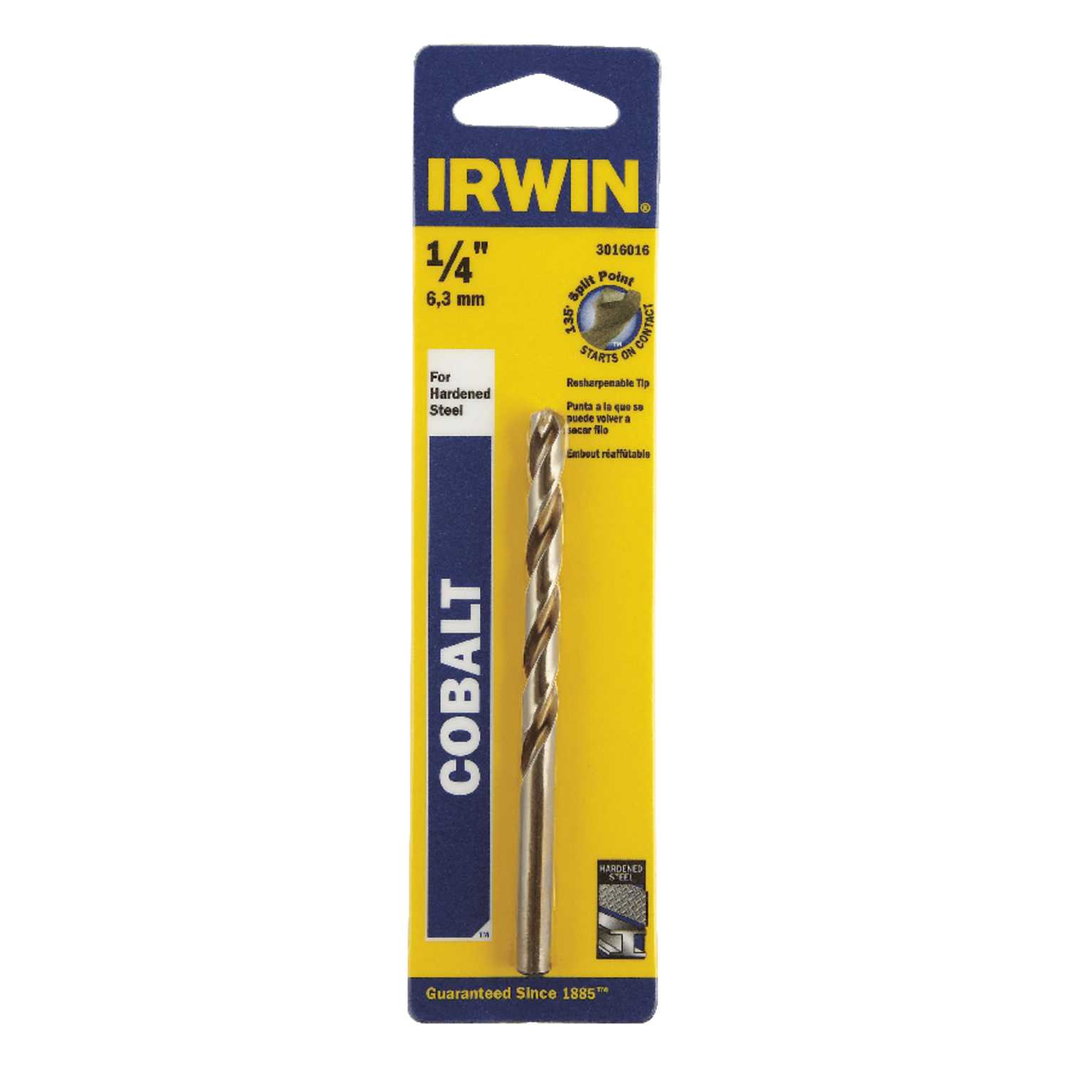 Irwin 1/4 in. x 4 in. L Cobalt Steel Drill Bit 1 pc. Ace Hardware