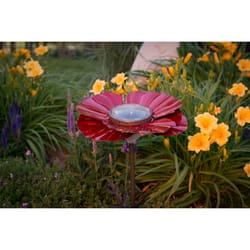 Desert Steel Red Steel 18 in. H Poppy Outdoor Garden Stake