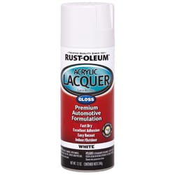 Rust-Oleum Automotive Lacquer Gloss White Acrylic Lacquer Spray Paint 12 oz