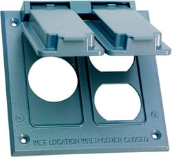 Sigma Engineered Solutions Square Die-Cast Metal 2 gang 4.54 in. H X 4.54 in. W Combo Box Cover