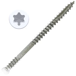 Screw Products PICO No. 8 X 2-1/2 in. L Star White Reverse Wood Screws 130 pk