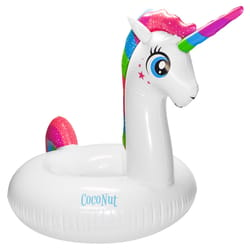 CocoNut Float Multicolored Vinyl Inflatable Magical Glitter Unicorn Pool Float