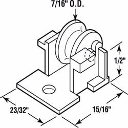 Prime-Line White Steel Center Single-Arm Casement Window Roller For Ador Hilite