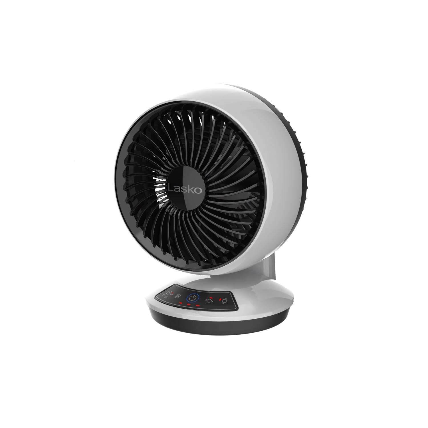 Lasko 12.25 in. H 3 speed Oscillating Air Circulator Fan Remote Control