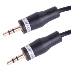 6ft Right Angle 3.5mm Stereo Plug to L/R 2-RCA Male Audio Cable