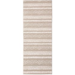 Cozy Living 21 in. W X 54 in. L Tan Casual Living Polyester Accent Rug