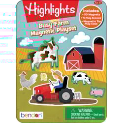 Bendon Highlights Busy Farm Magnetic Play Set Multicolored