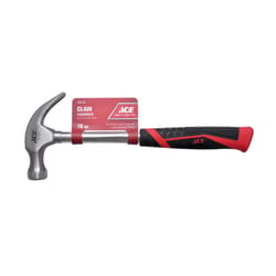 Ace 16 oz Smooth Face Claw Hammer 10 in. Fiberglass Handle