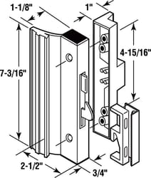 Prime-Line Wood/Brown Steel Outdoor Door Handle Set