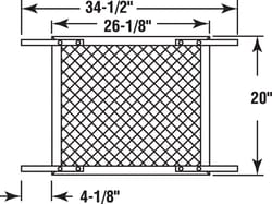 Prime-Line White Polypropylene Door Grille 1 pk