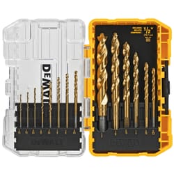 DeWalt Pilot Point Titanium Drill Bit Set Straight Shank 14 pc