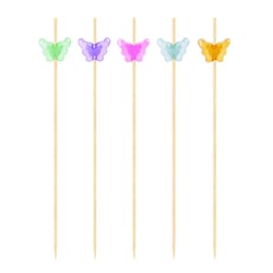 OGGI Assorted Bamboo Butterfly Party Toothpicks