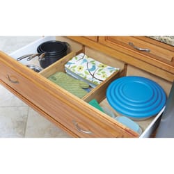 Lipper International 5 in. H X 0.75 in. W X 22 in. D Bamboo Adjustable Kitchen Drawer Divider