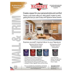 Richard's Paint Signature Series Plus Satin Tint Base Water-Based Paint and Primer Interior 1 qt