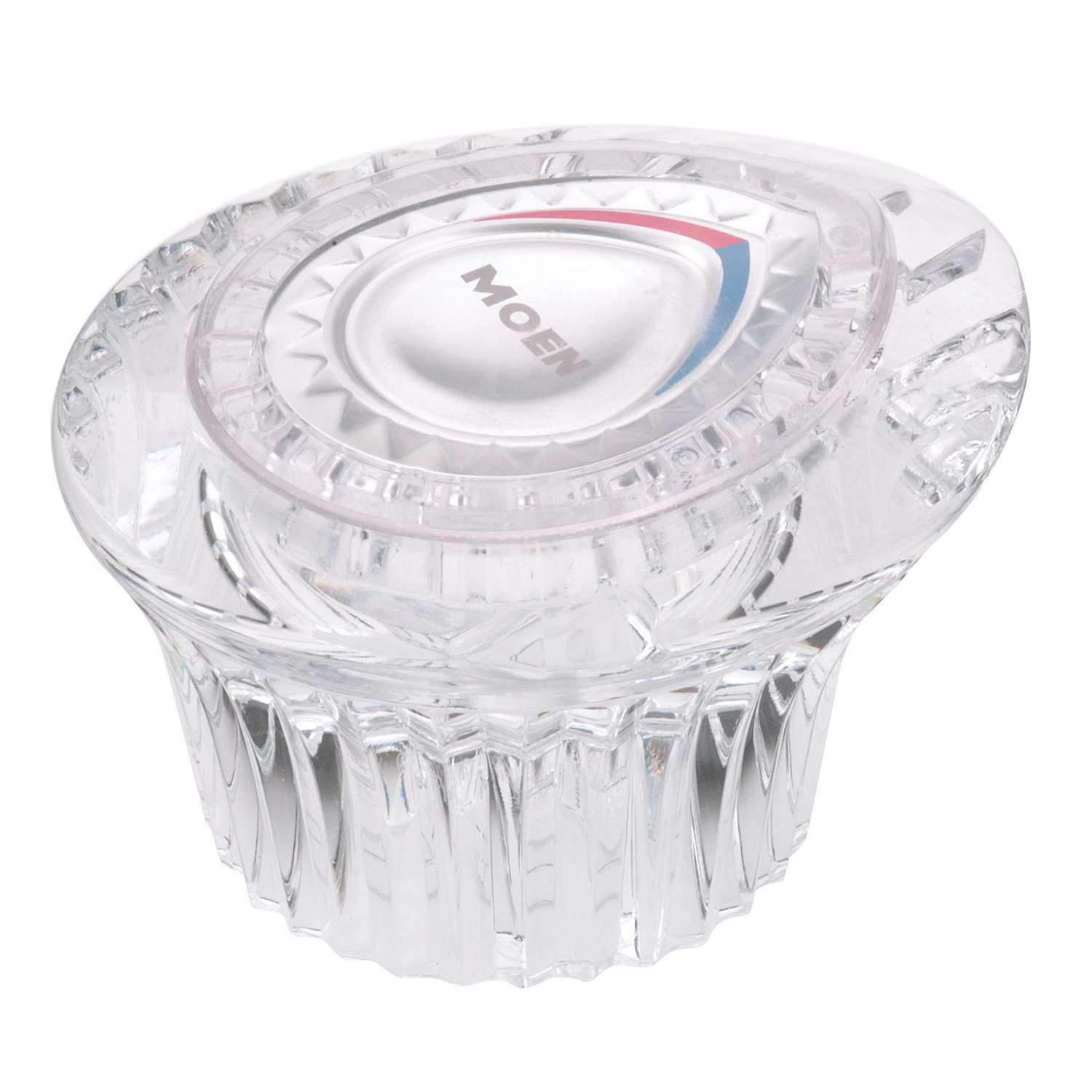 Moen Chateau Tear Drop Clear Acrylic Single Tub and Shower Handle For