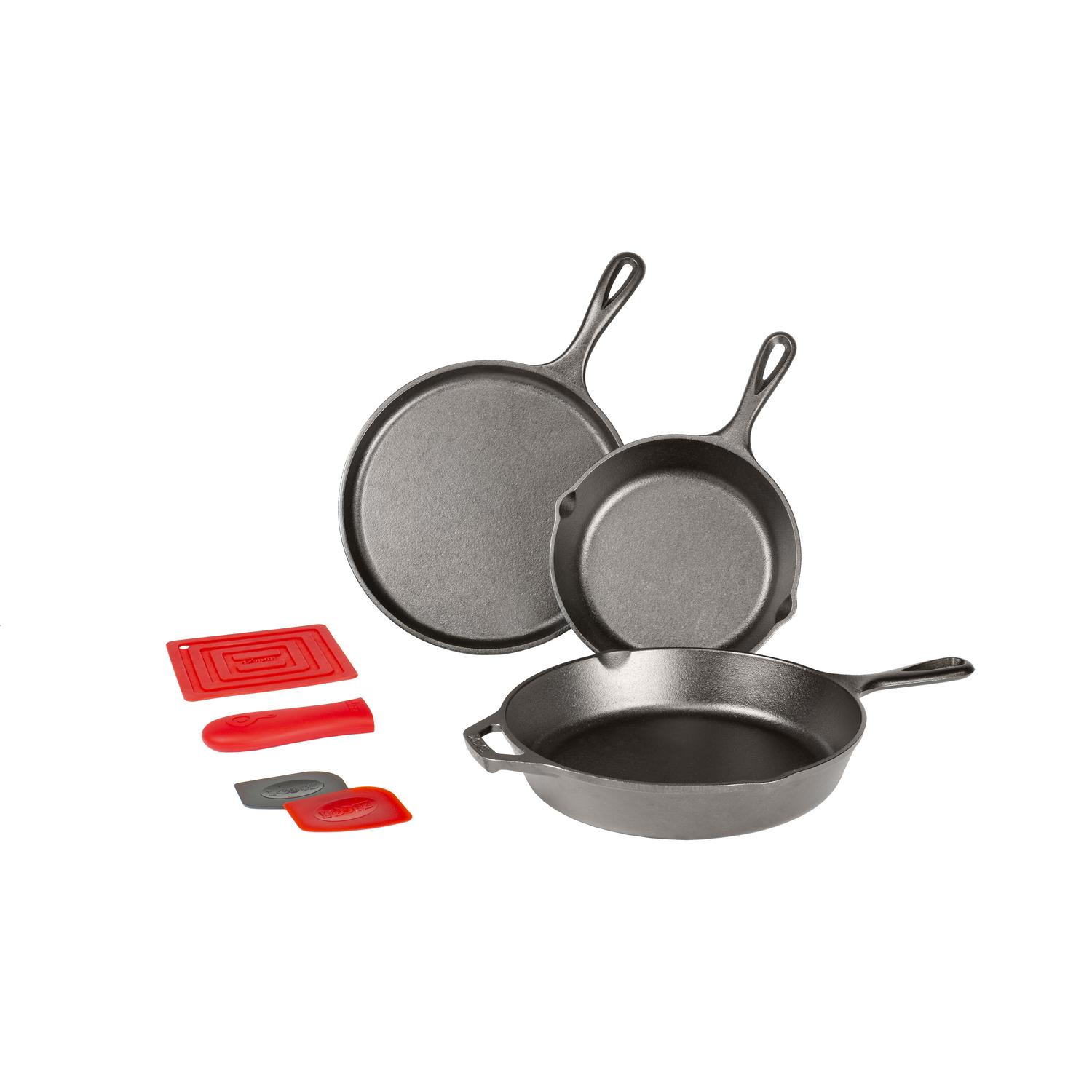 Lodge Cast Iron Skillet Set Black Sansujyuku sansujyuku.com