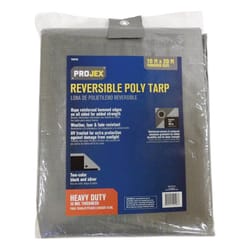 Projex 20 ft. W X 10 ft. L Heavy Duty Polyethylene Reversible Tarp Black/Silver