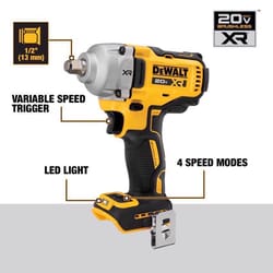 DeWalt 20V MAX 1/2 in. Cordless Brushless Mid-Range Impact Wrench Kit (Battery & Charger)