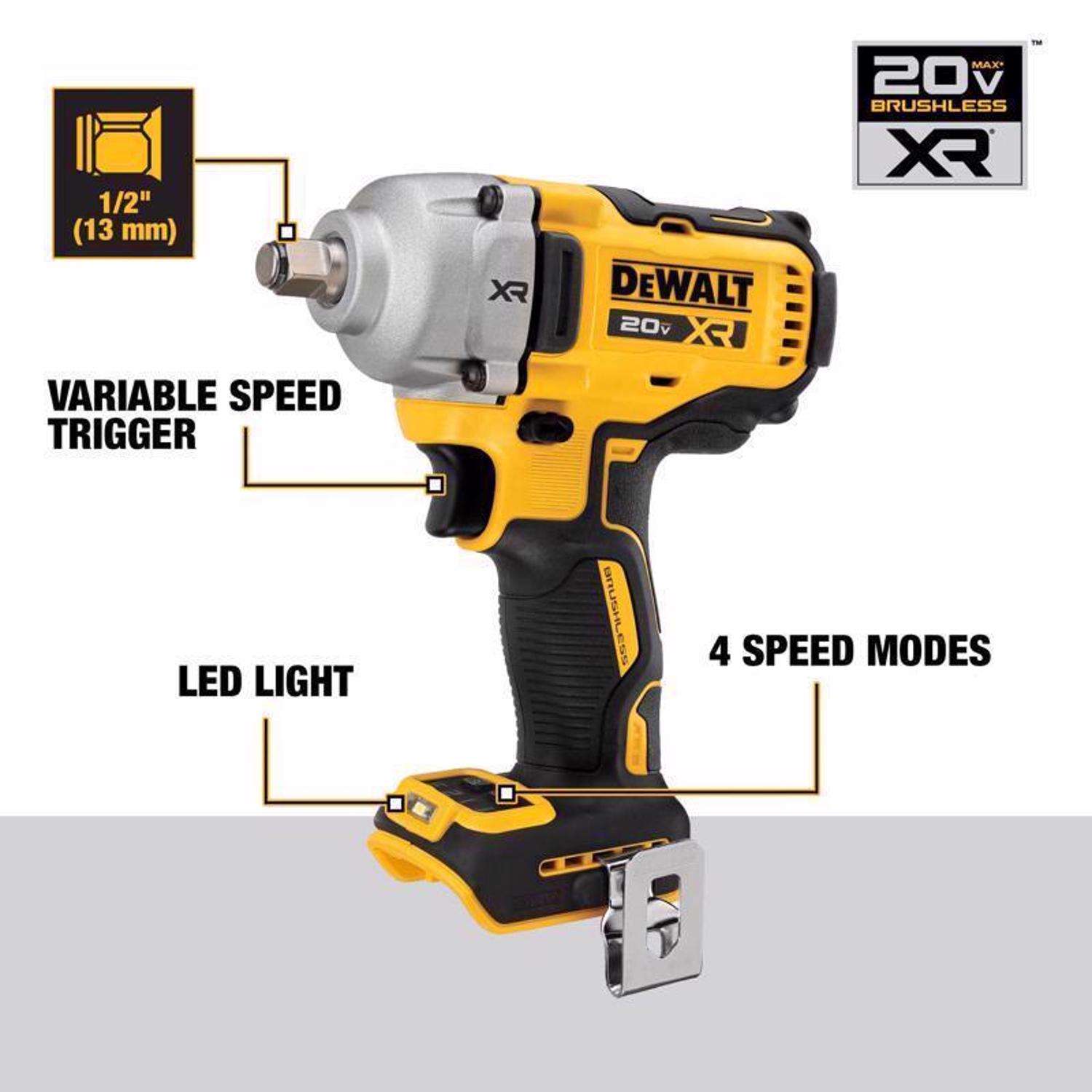 DeWalt 20V MAX ATOMIC 1/2 in. Cordless Brushless Compact Impact Wrench Tool  Only - Ace Hardware