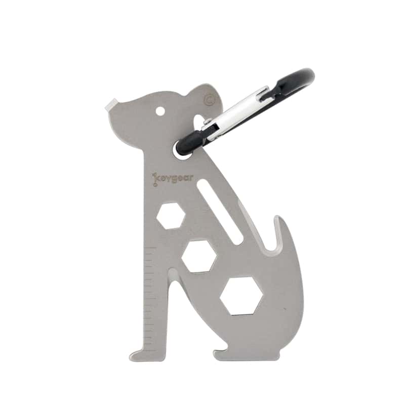 KeyGear Steel Silver Critter MultiTool, Mutt Key Chain Ace Hardware