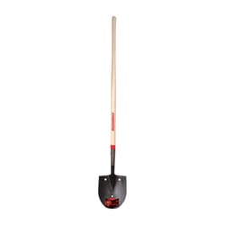 Razor-Back 58.63 in. Steel Round Rice Shovel Wood Handle