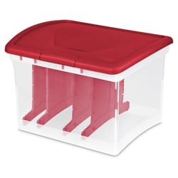 Sterilite Clear/Red Light Storage Bag 12.38 in. H X 18.38 in. W X 14.88 in. D