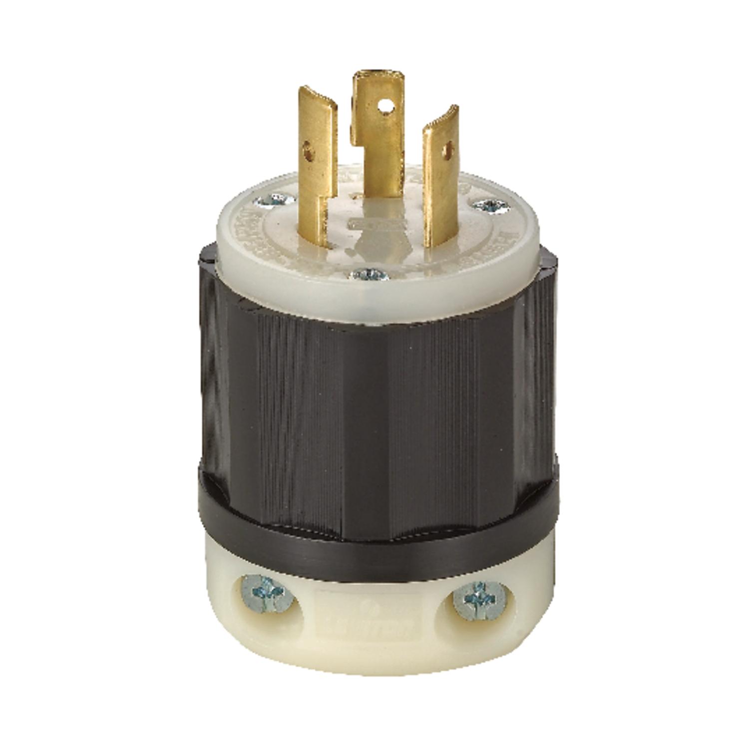 02361-0PB Leviton Industrial Nylon Non-Grounding Plug L10-20 sku 02361-0PB