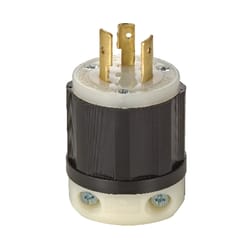 Leviton Industrial Nylon Non-Grounding Plug L10-20P 16-10 AWG 3 Pole 3 Wire