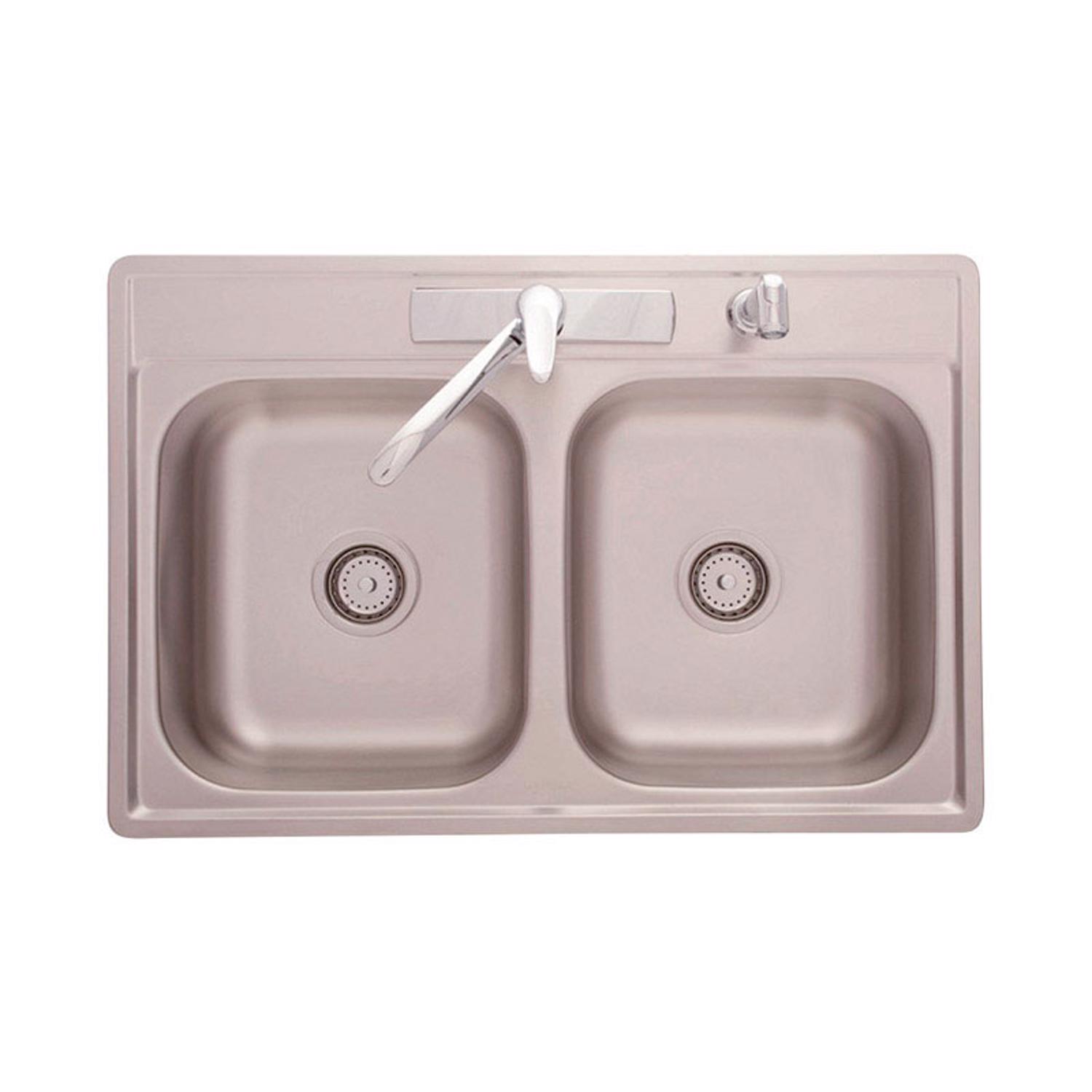 Photos - Kitchen Sink Franke Kindred Creemore Stainless Steel Top Mount 33 in. W X 22 in. L Double Bowl 