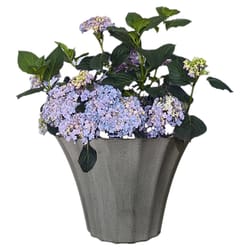 Misco 10.5 in. H X 14.5 in. D Resin Planter Dark Gray