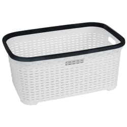 Superio Brand White Plastic Laundry Basket