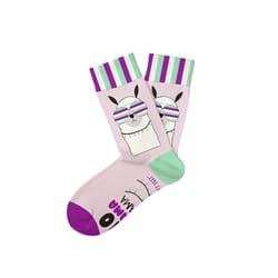 Two Left Feet Unisex No Drama Llama S/M Novelty Socks Multicolored